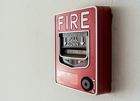 An Fire Alarm near door fire